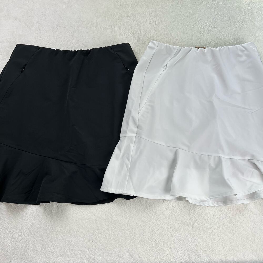 Tail Allure 18" Tennis athletic Skort skirt Onyx Black & white women’s size 2